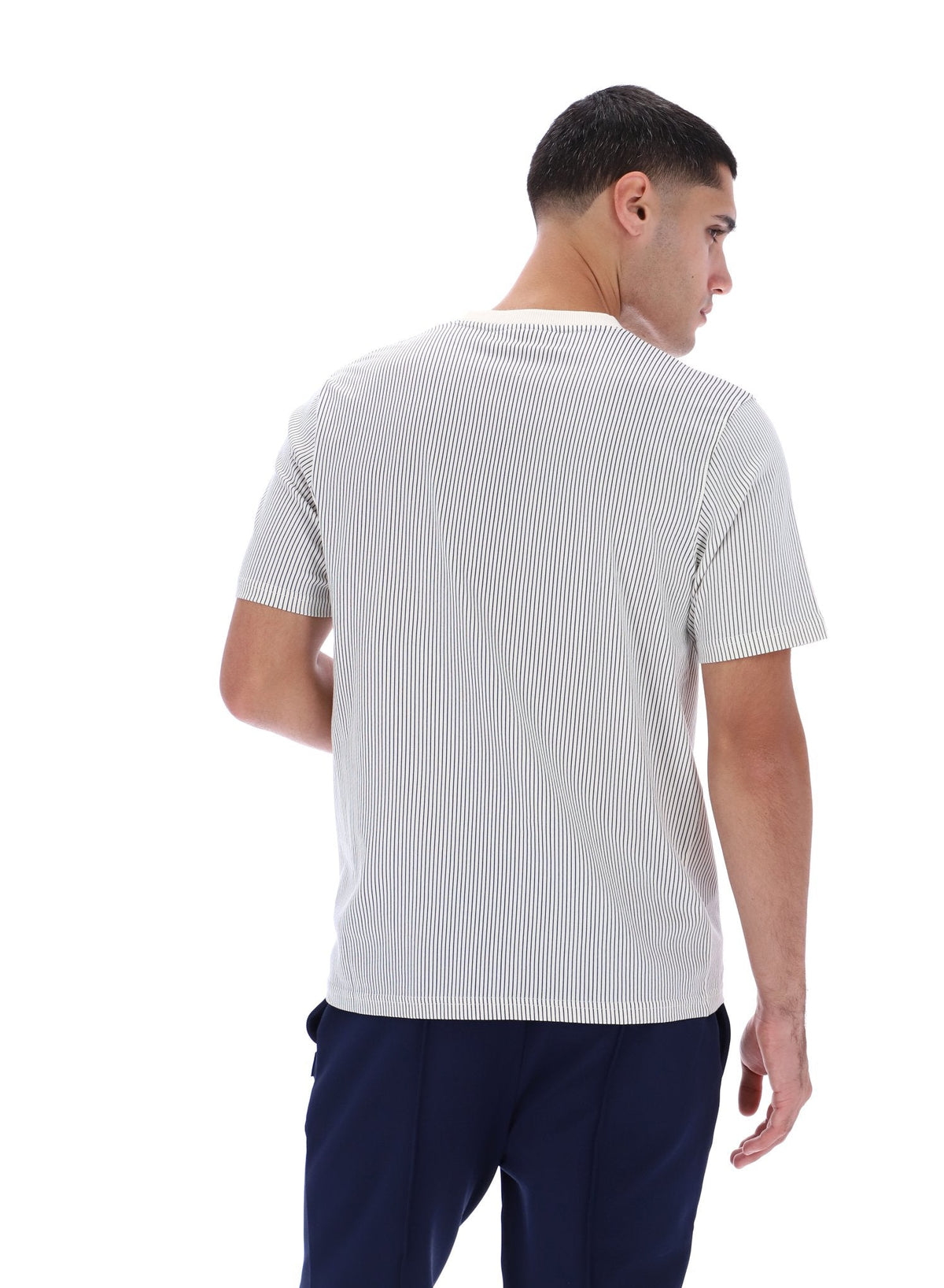 Gardenia Nilo Printed Pinstripe T-Shirt - Gardenia