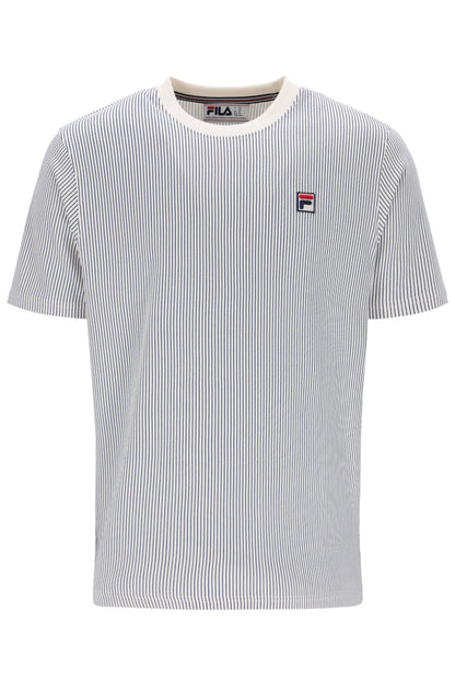 Gardenia Nilo Printed Pinstripe T-Shirt - Gardenia