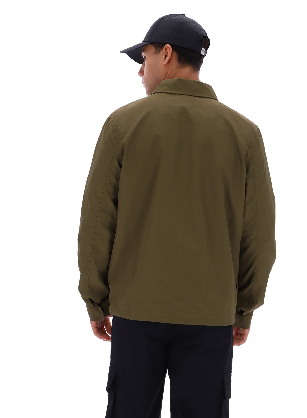 Dark Olive Kasa Zip-Through Overshirt - Dark Olive