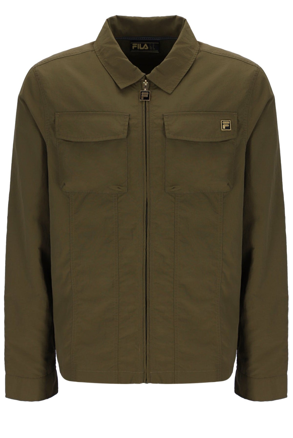 Dark Olive Kasa Zip-Through Overshirt - Dark Olive