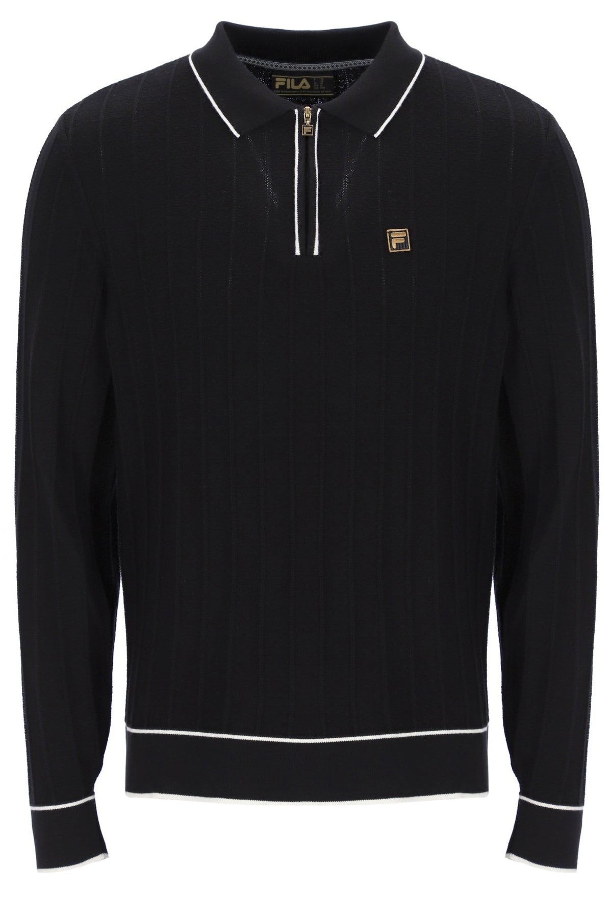 Black Sully Long Sleeve Polo Shirt - Black
