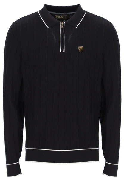 Black Sully Long Sleeve Polo Shirt - Black