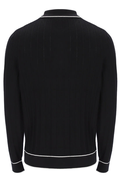 Black Sully Long Sleeve Polo Shirt - Black