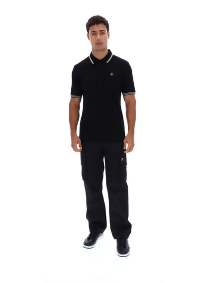 Black Soren 2 Polo Shirt with Tipping - Black
