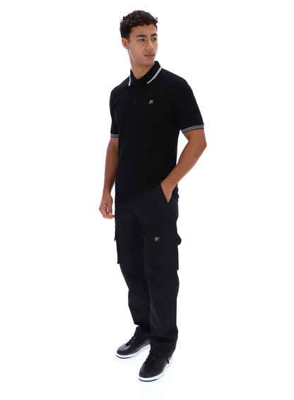 Black Soren 2 Polo Shirt with Tipping - Black