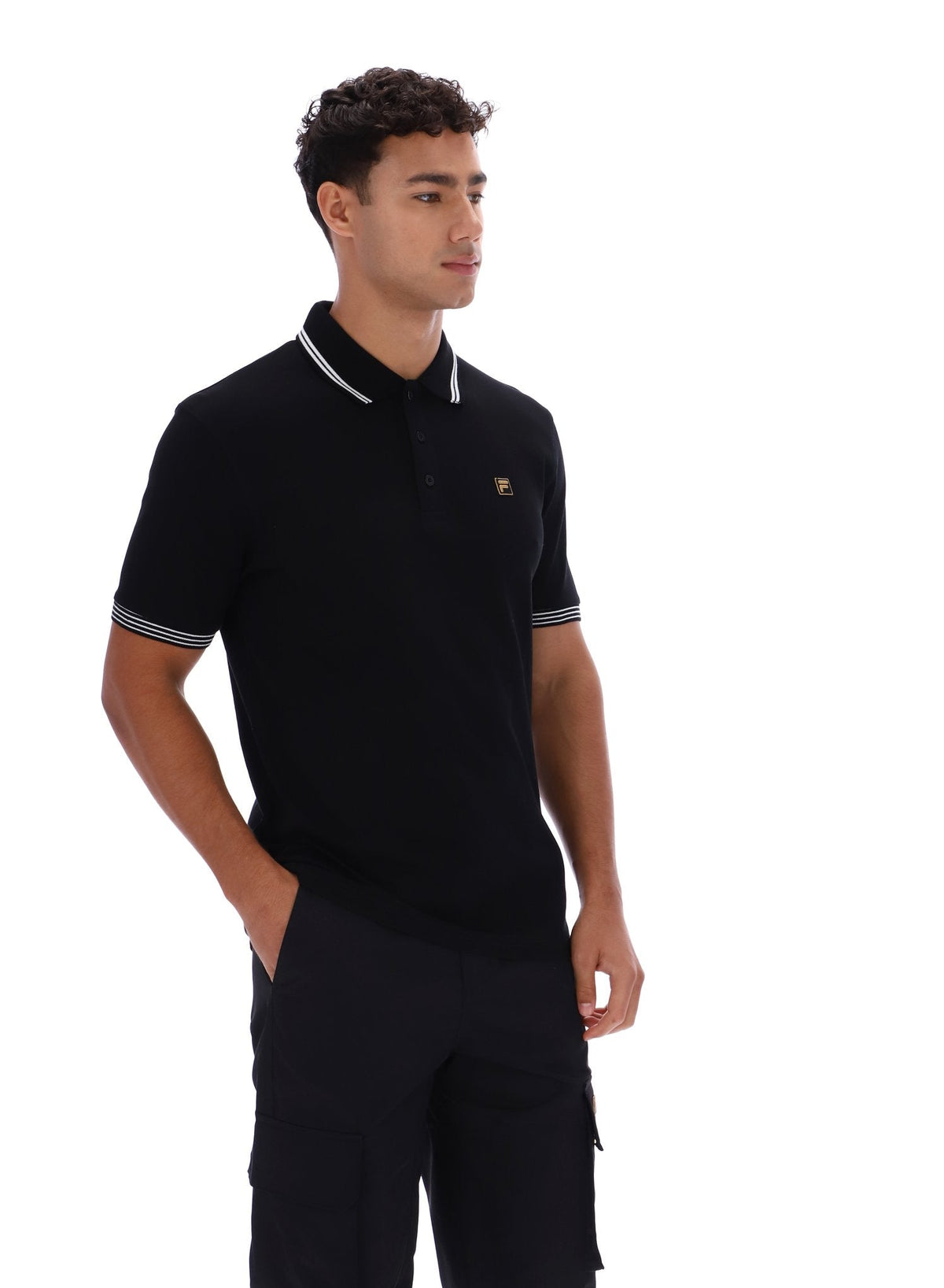 Black Soren 2 Polo Shirt with Tipping - Black