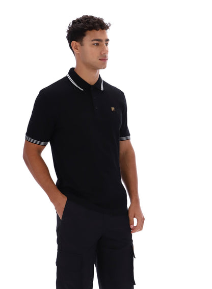 Black Soren 2 Polo Shirt with Tipping - Black