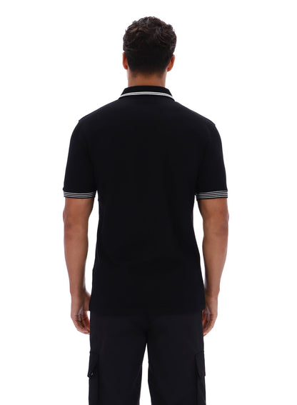 Black Soren 2 Polo Shirt with Tipping - Black