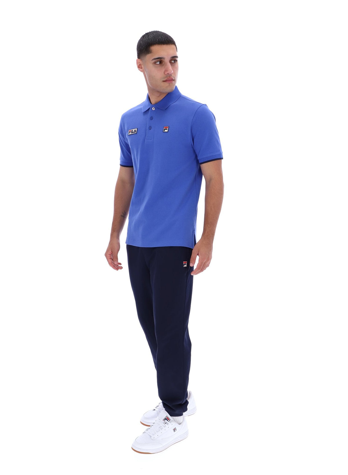 Dazzling Blue Pablo Three-Button Tipped Rib Polo Shirt - Dazzling Blue