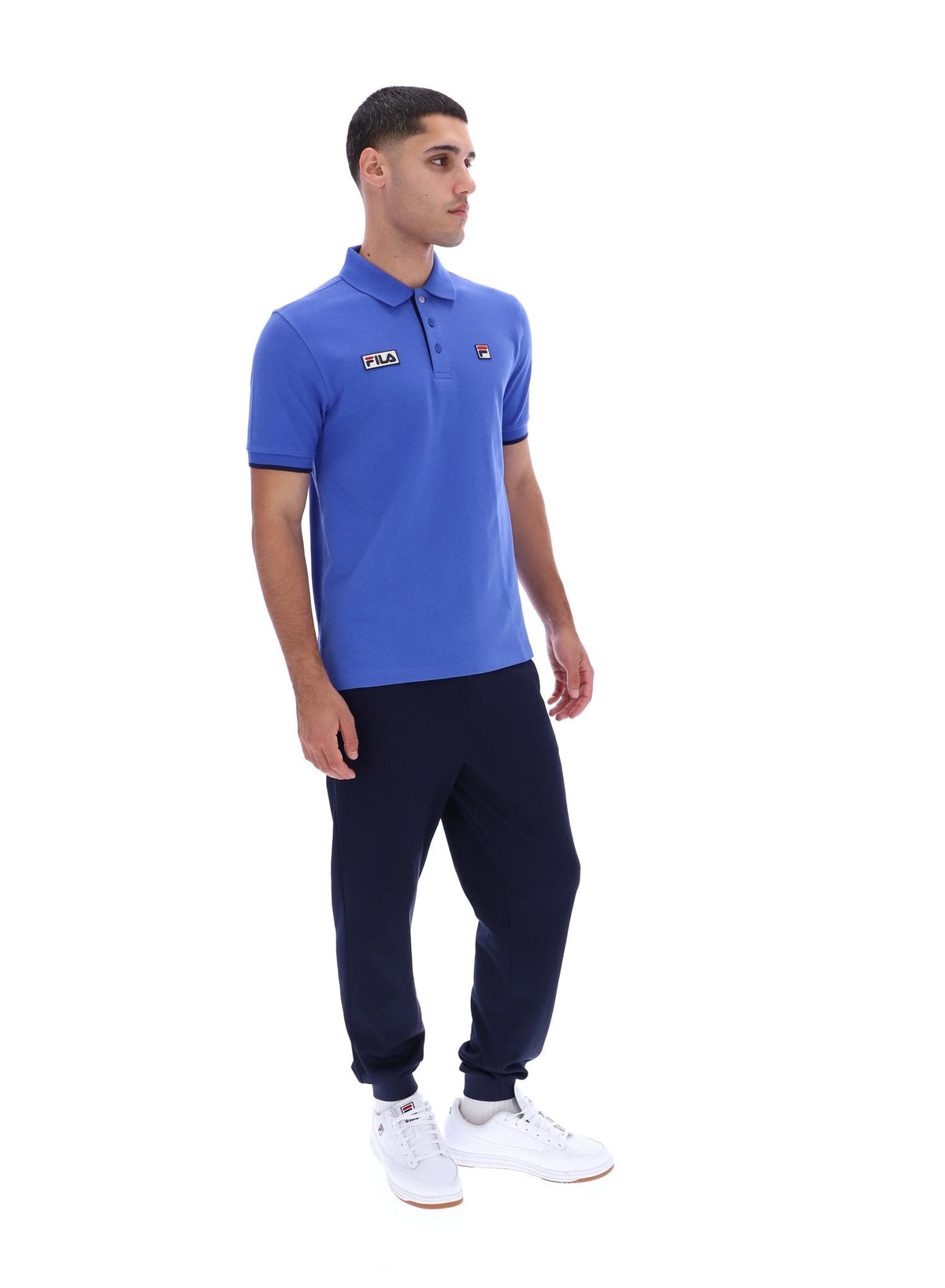 Dazzling Blue Pablo Three-Button Tipped Rib Polo Shirt - Dazzling Blue