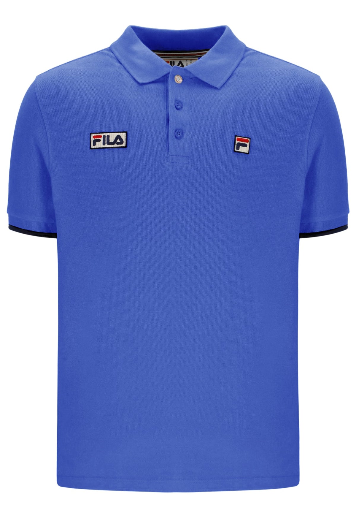 Dazzling Blue Pablo Three-Button Tipped Rib Polo Shirt - Dazzling Blue