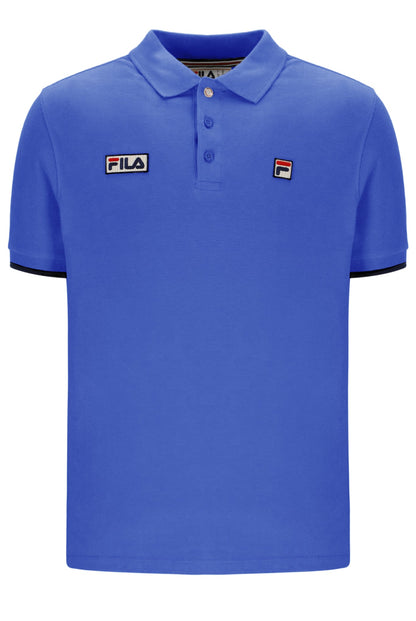 Dazzling Blue Pablo Three-Button Tipped Rib Polo Shirt - Dazzling Blue