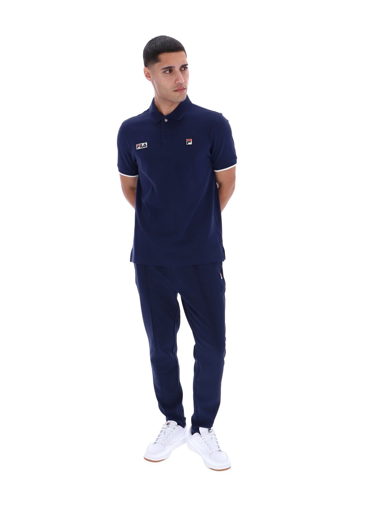 Fila Navy Pablo Three-Button Tipped Rib Polo Shirt - Fila Navy