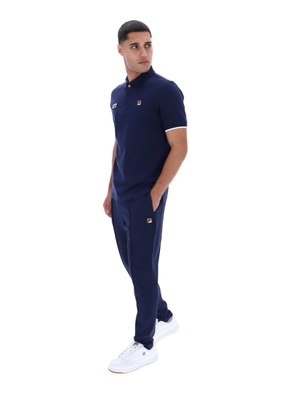 Fila Navy Pablo Three-Button Tipped Rib Polo Shirt - Fila Navy
