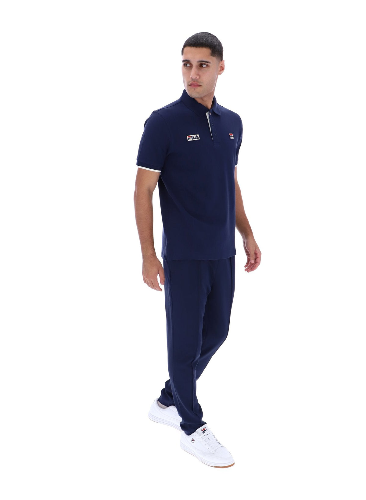 Fila Navy Pablo Three-Button Tipped Rib Polo Shirt - Fila Navy