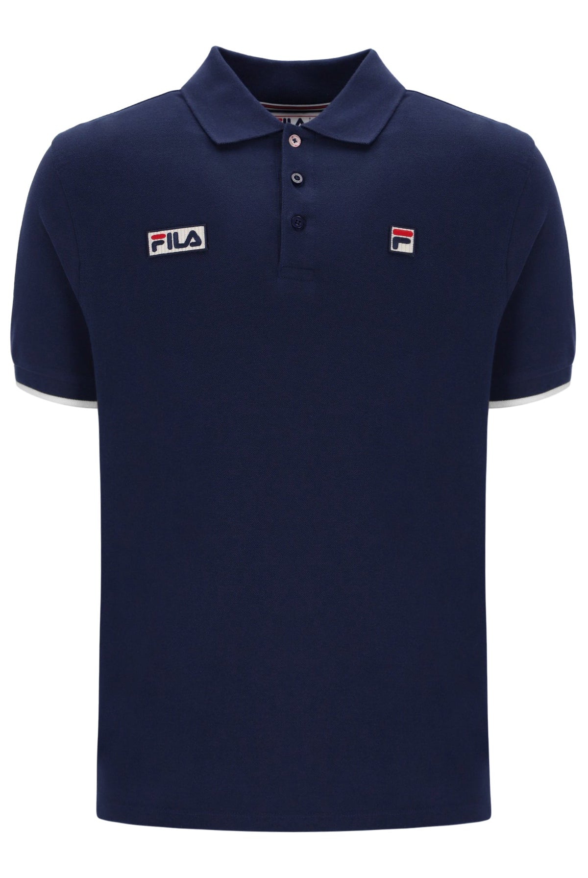 Fila Navy Pablo Three-Button Tipped Rib Polo Shirt - Fila Navy
