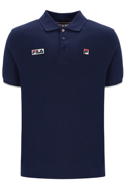 Fila Navy Pablo Three-Button Tipped Rib Polo Shirt - Fila Navy