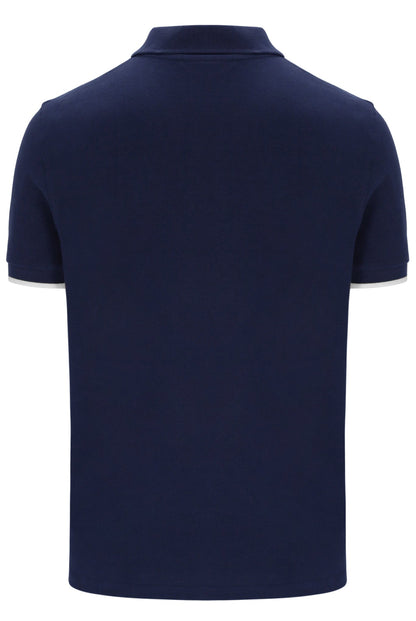 Fila Navy Pablo Three-Button Tipped Rib Polo Shirt - Fila Navy