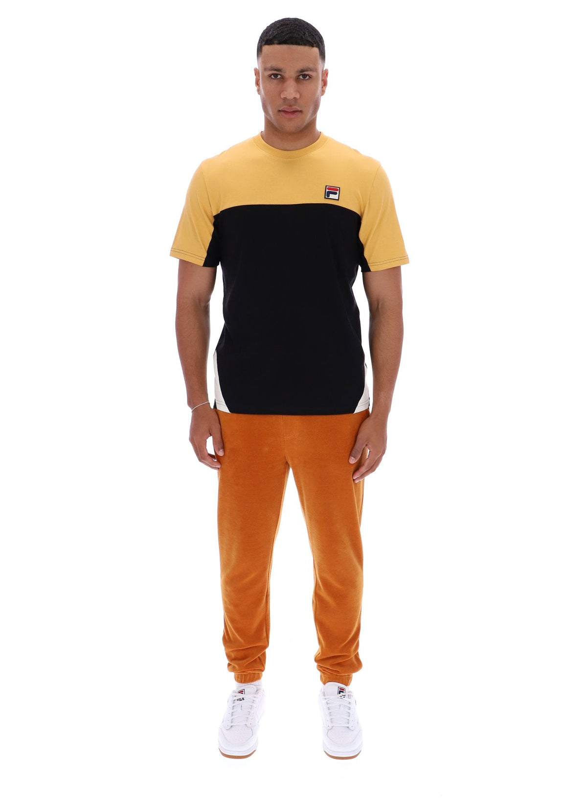 Oak Buff Tiebreaker Colour Block T-Shirt - Oak Buff