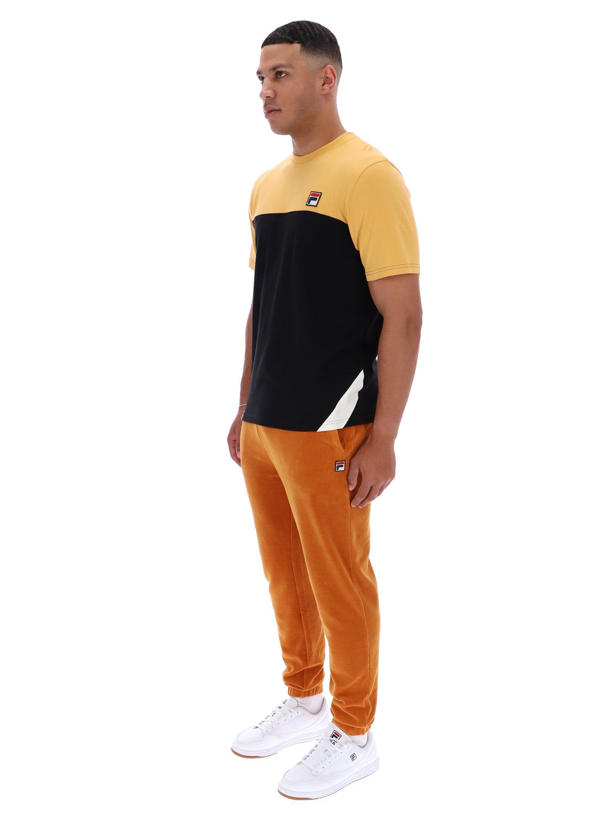 Oak Buff Tiebreaker Colour Block T-Shirt - Oak Buff