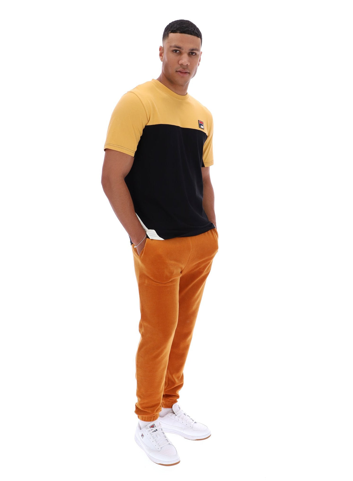 Oak Buff Tiebreaker Colour Block T-Shirt - Oak Buff