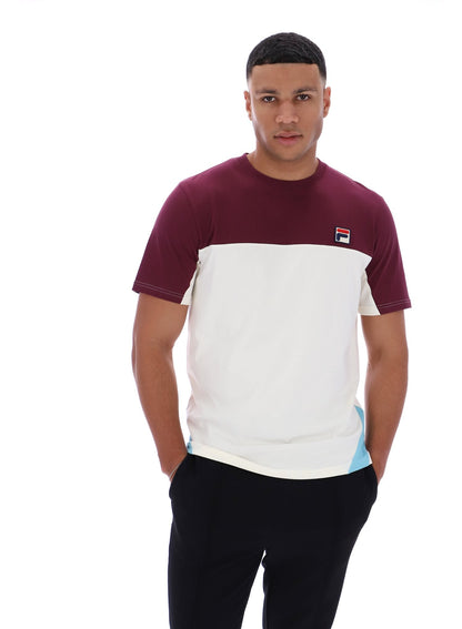 Fig Tiebreaker Colour Block T-Shirt - Fig