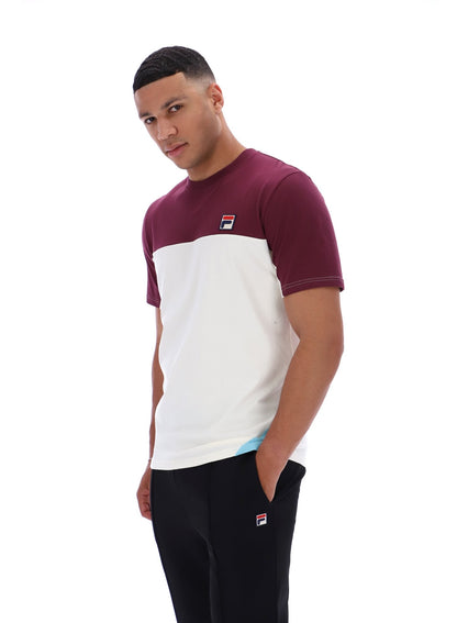 Fig Tiebreaker Colour Block T-Shirt - Fig