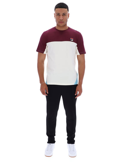 Fig Tiebreaker Colour Block T-Shirt - Fig