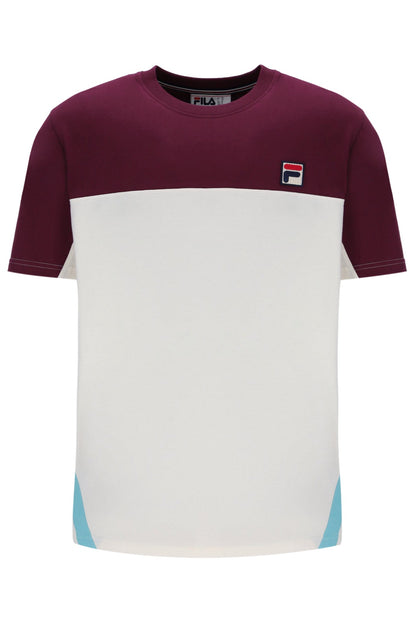 Fig Tiebreaker Colour Block T-Shirt - Fig