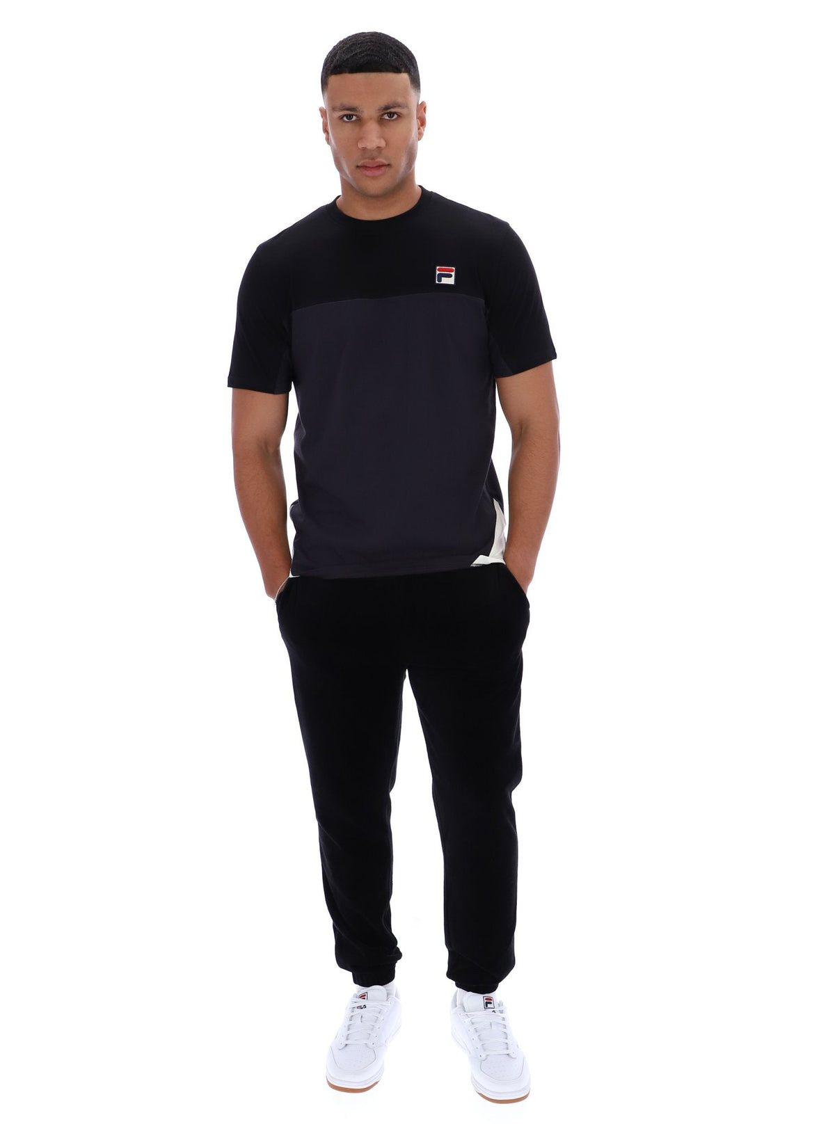 Black Tiebreaker Colour Block T-Shirt - Black