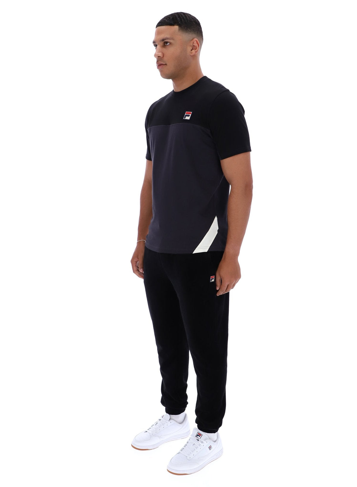 Black Tiebreaker Colour Block T-Shirt - Black