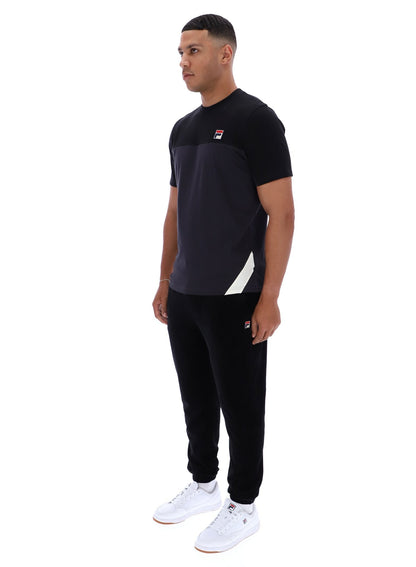 Black Tiebreaker Colour Block T-Shirt - Black