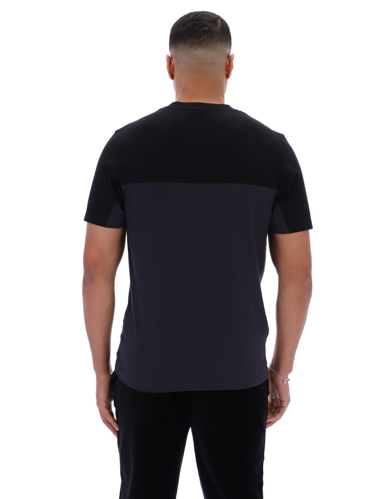 Black Tiebreaker Colour Block T-Shirt - Black