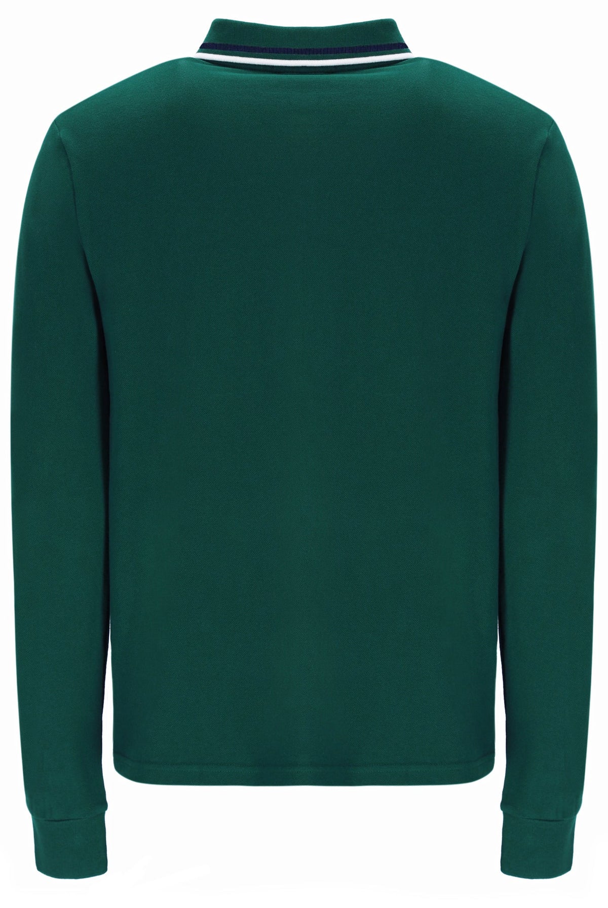 Rain Forest Monte Tipped Collar Long Sleeve Polo - Rain Forest
