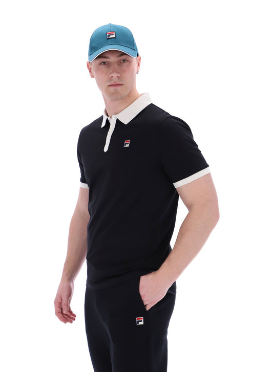 Black Panatta 2 Short Sleeve Polo - Black