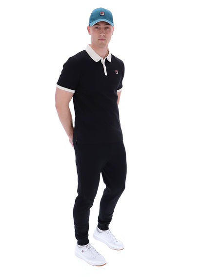 Black Panatta 2 Short Sleeve Polo - Black