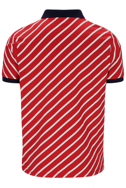 Fila Red Jaye Diagonal Stripe Polo - Fila Red