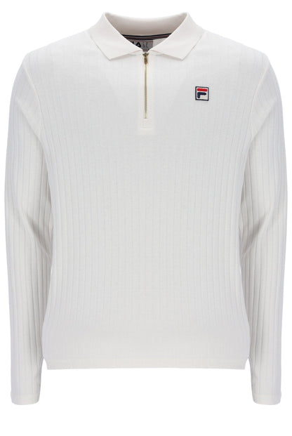 Gardenia Blake Long Sleeve Polo - Gardenia