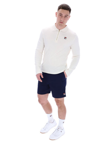 Gardenia Blake Long Sleeve Polo - Gardenia