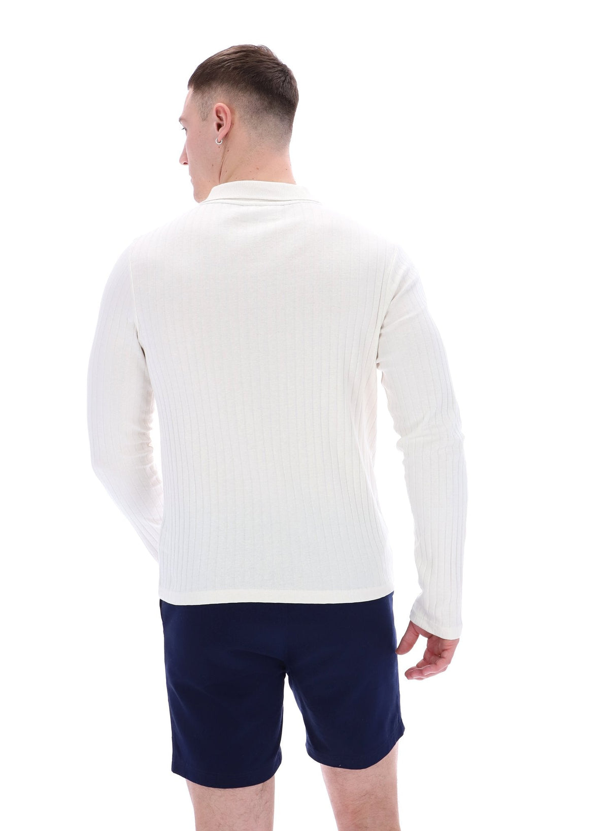 Gardenia Blake Long Sleeve Polo - Gardenia