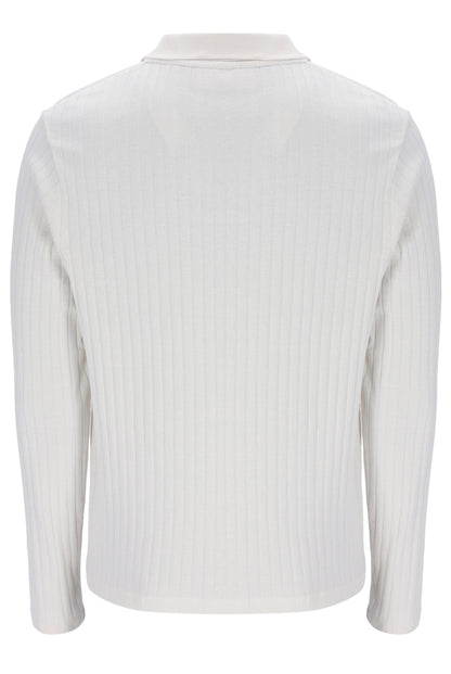 Gardenia Blake Long Sleeve Polo - Gardenia