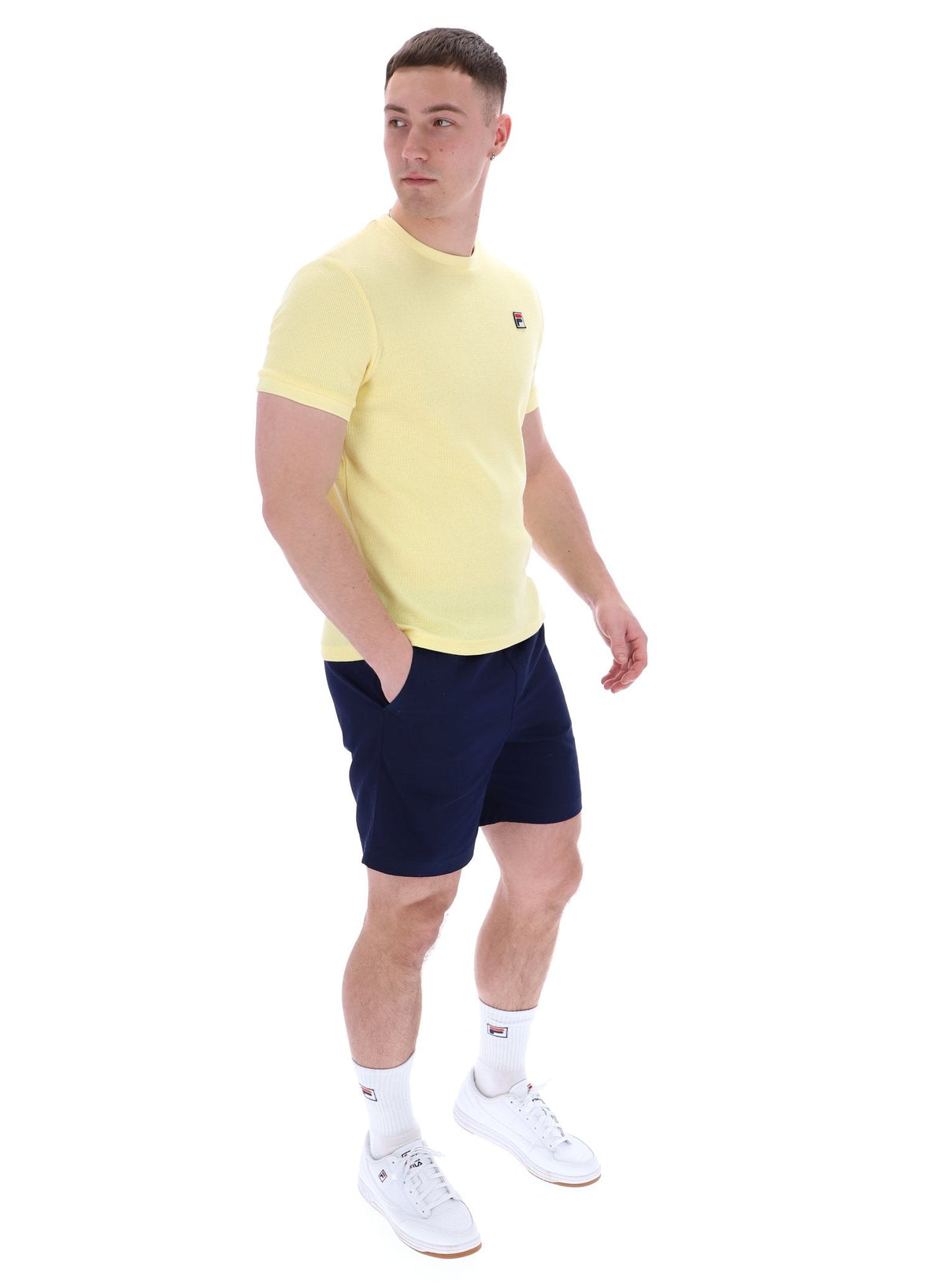 Popcorn Ash Micro Waffle Ringer T-Shirt - Popcorn