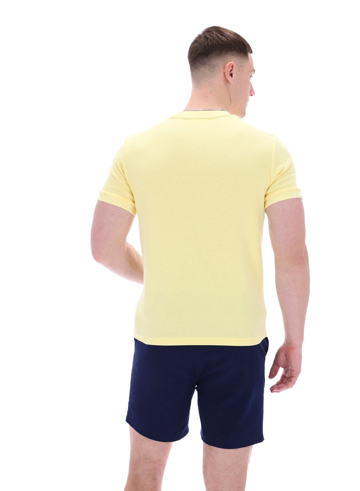 Popcorn Ash Micro Waffle Ringer T-Shirt - Popcorn