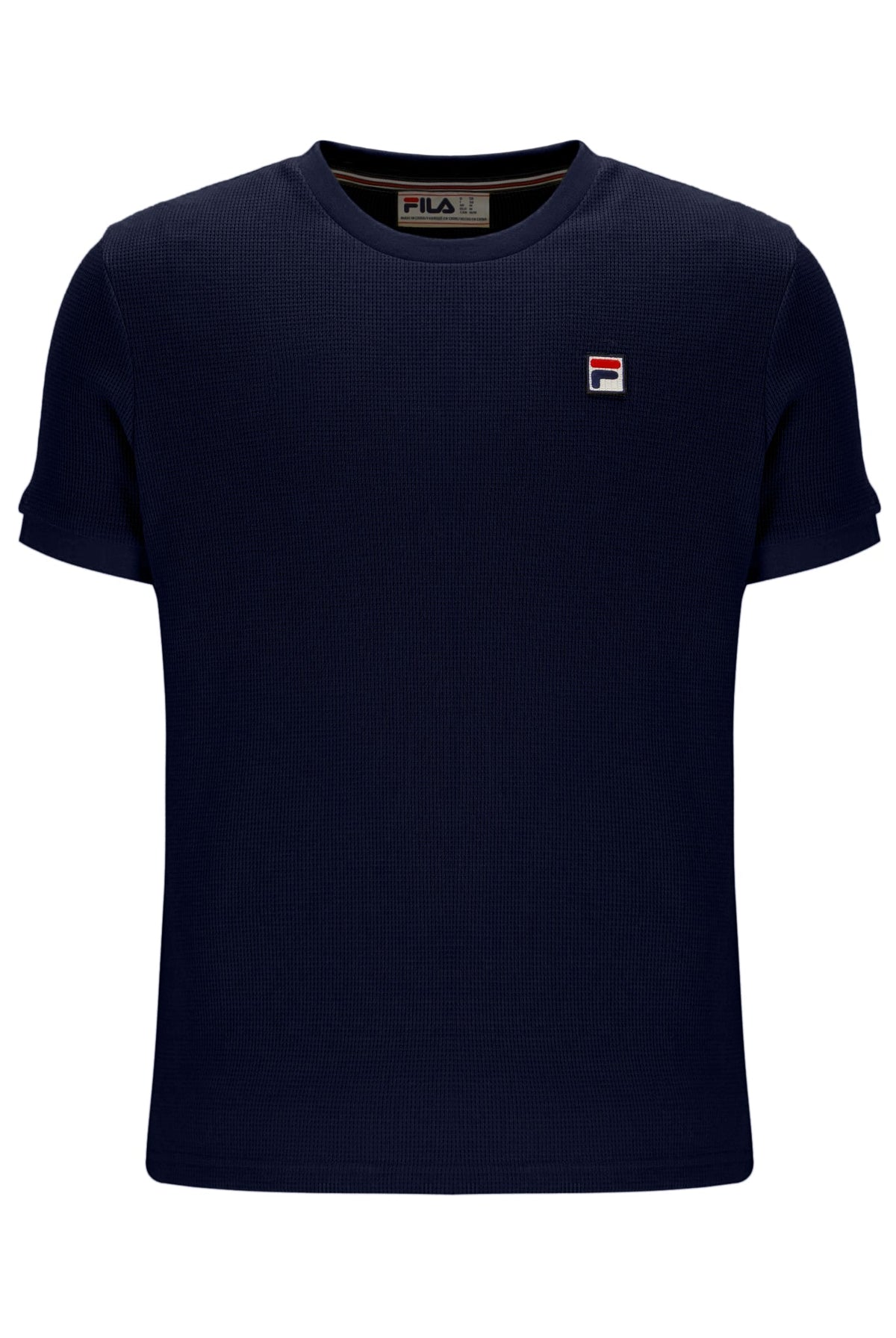 Fila Navy Ash Micro Waffle Ringer T-Shirt - Fila Navy