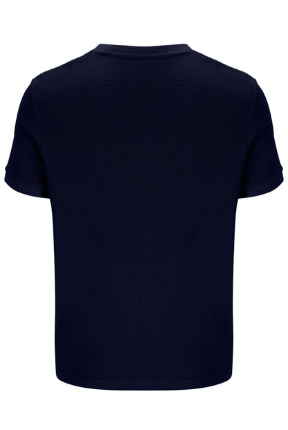 Fila Navy Ash Micro Waffle Ringer T-Shirt - Fila Navy