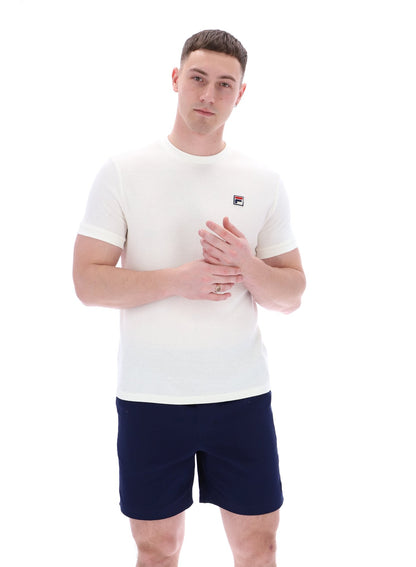 Gardenia Ash Micro Waffle Ringer T-Shirt - Gardenia