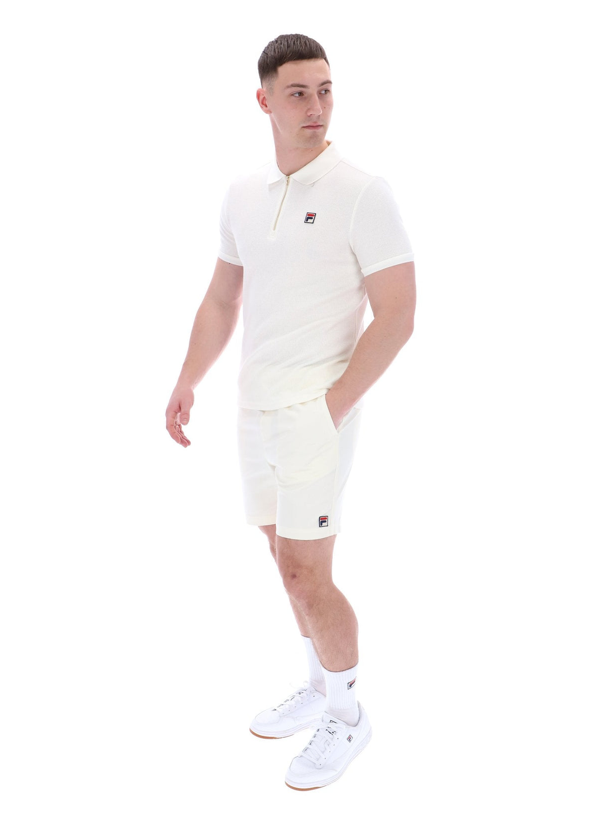 Gardenia Benjamin Micro Waffle Polo - Gardenia