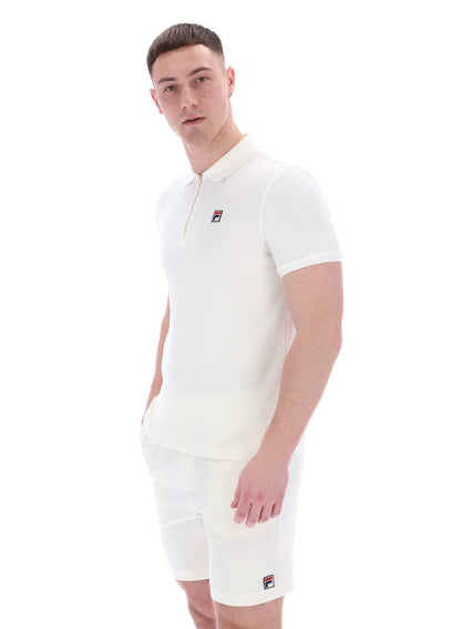 Gardenia Benjamin Micro Waffle Polo - Gardenia