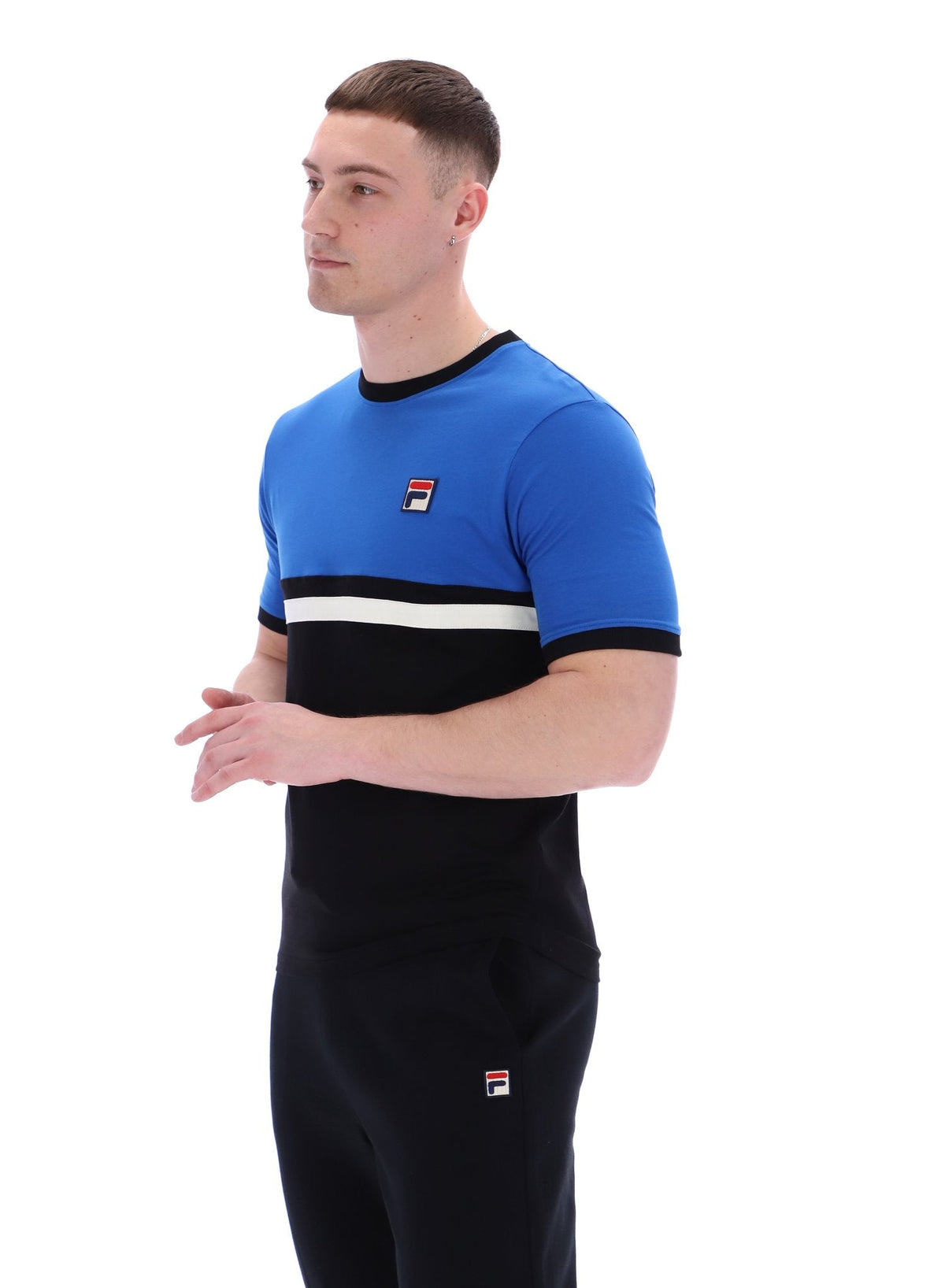 Contrast Randy Rib T-Shirt - Black