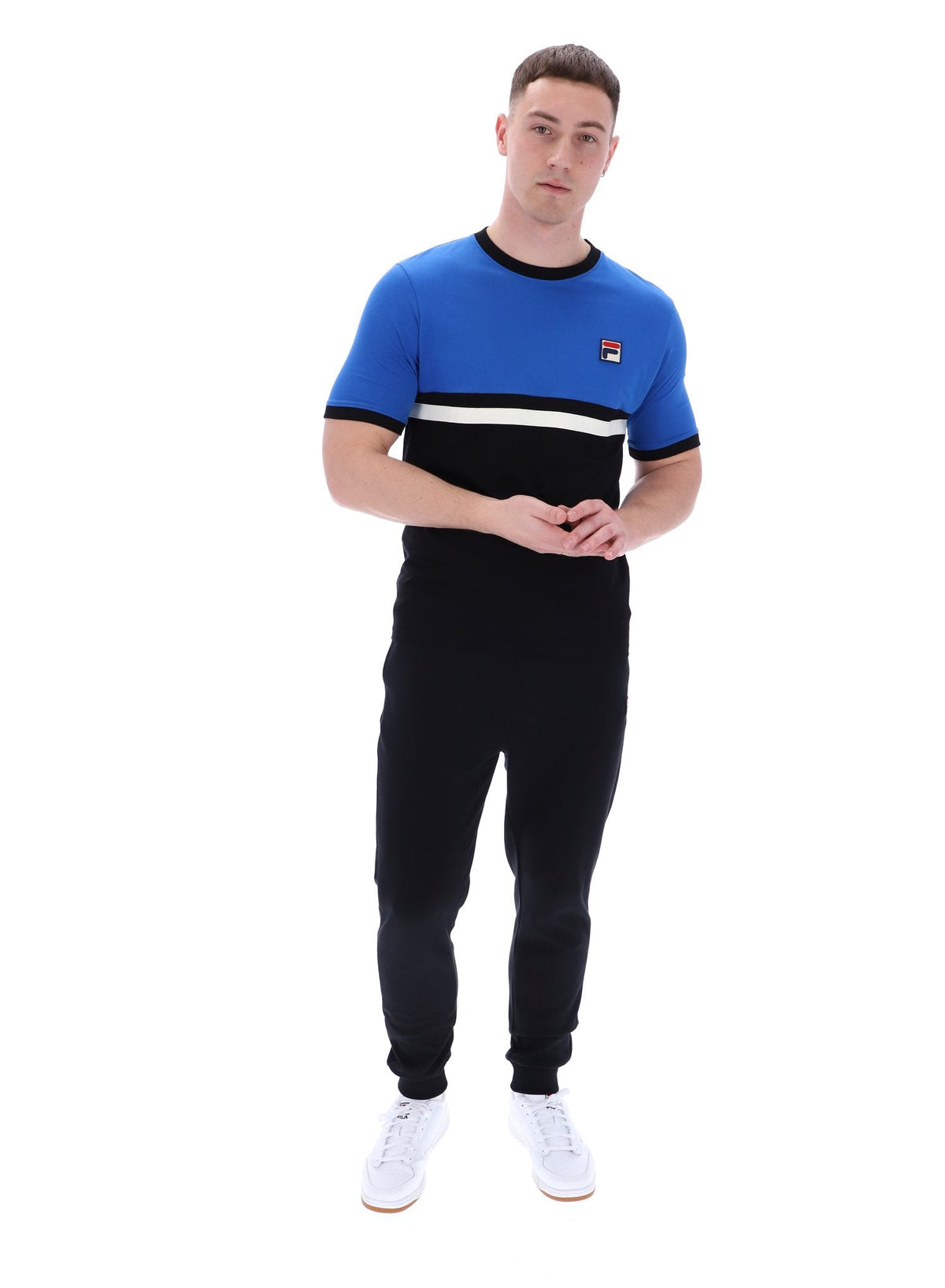 Contrast Randy Rib T-Shirt - Black